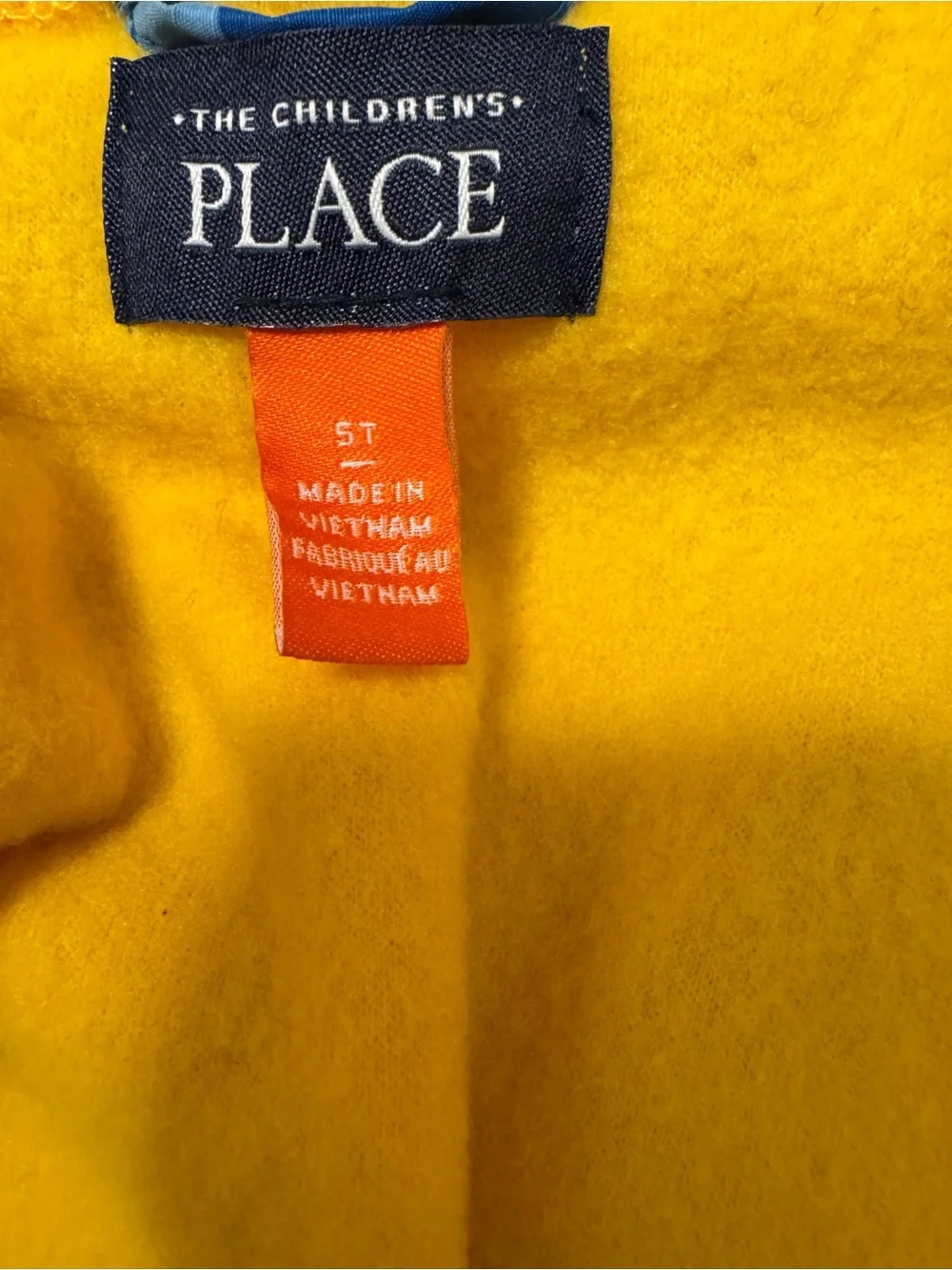 The Children’s Place 3-in 1 Construction Vehicle Hooded Jacket Fleece Lined 5T
